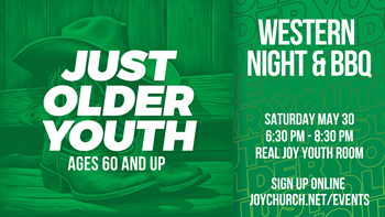 JUST OLDER YOUTH - Western Night and BBQ - Sat. May 30, 2026