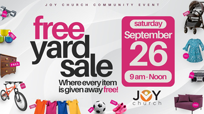Free Yard Sale! - Saturday Sept. 26